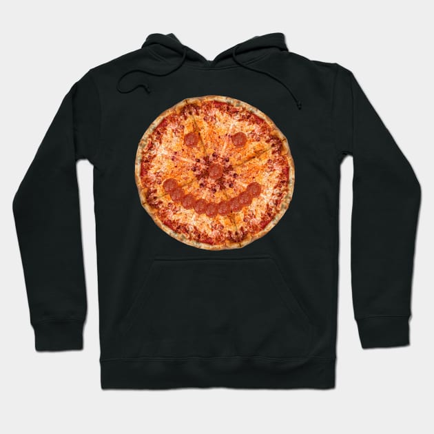 Smiling Pepperoni and Cheese Pizza Pie Face Hoodie by Art by Deborah Camp